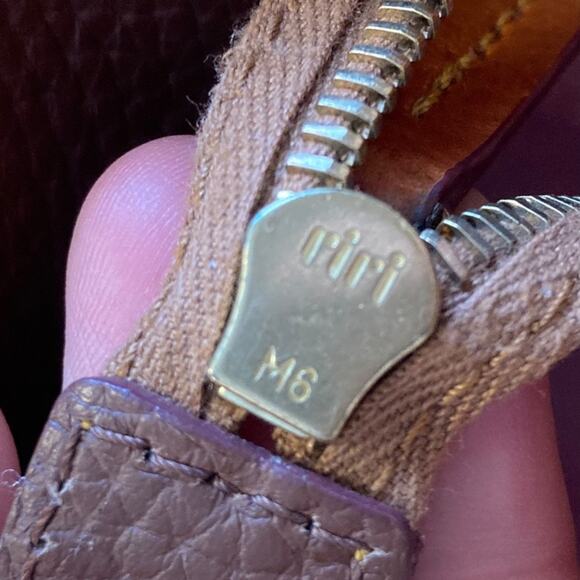 Dooney Bourke Charleston Two Tone Tan Brown Pebble Leather Tote Shoulder Bag - Picture 13 of 16